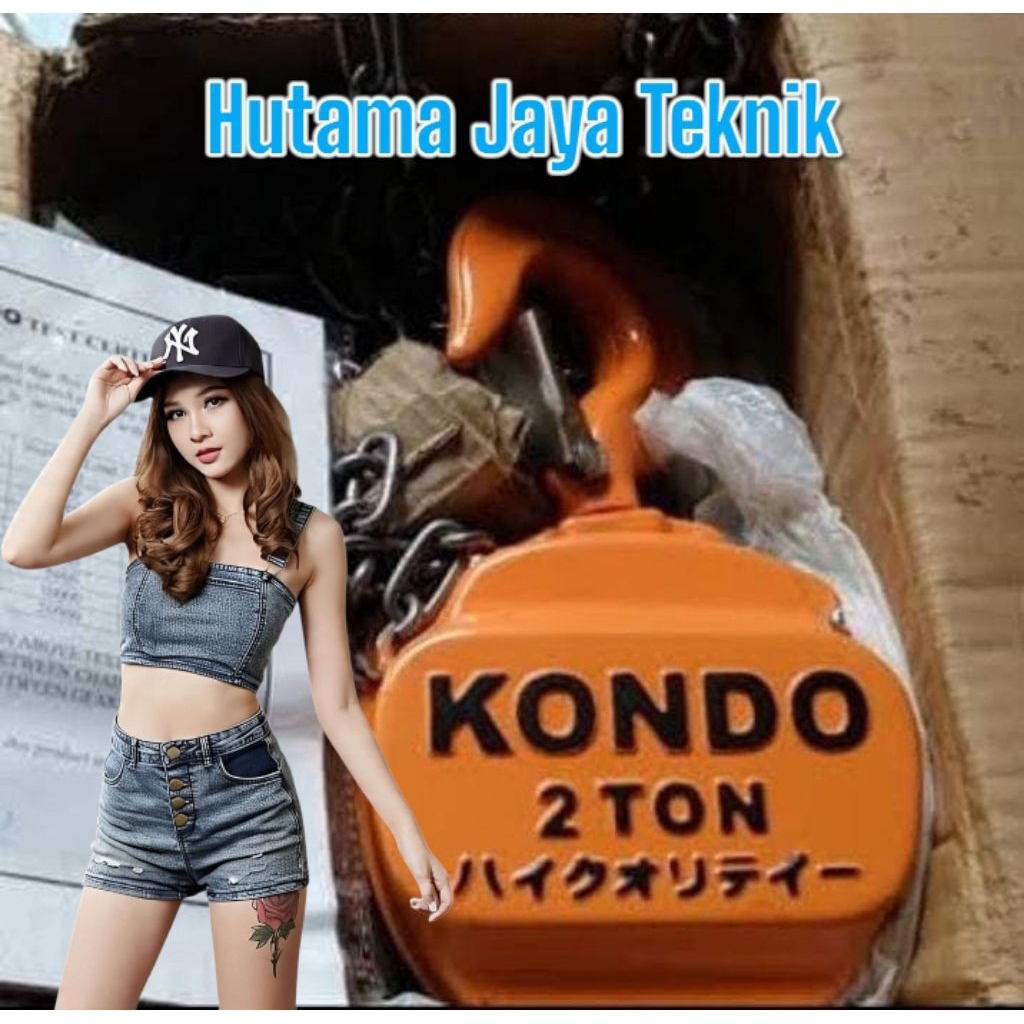 Kondo Japan || Chain Block Blok | Katrol | Derek | Takel | 2 T Ton | Rantai 5 M Meter Mtr 5M 5Meter 
