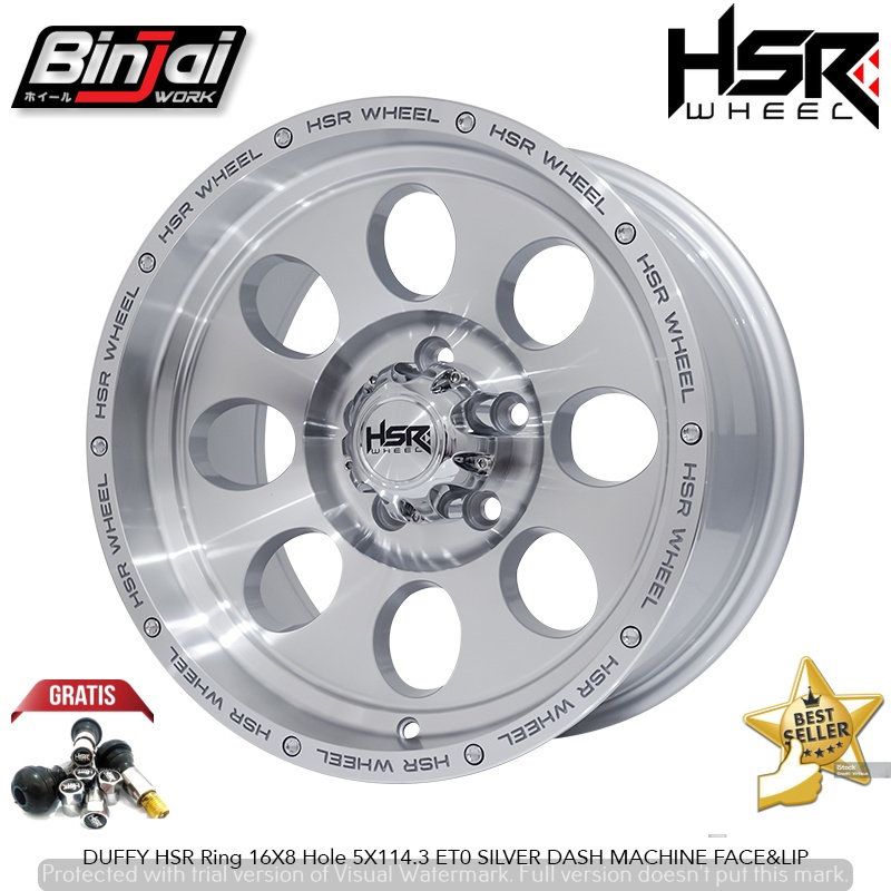 Velg Mobil buat TOYOTA RANGGA DUFFY HSR R16 pcd 5X114,3 - Pelek racing celong Ring 16