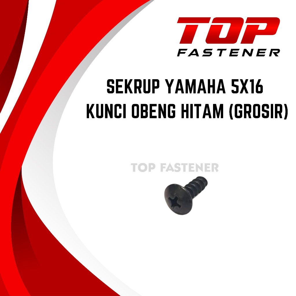 SEKRUP YAMAHA MIO 5X16 M5 BAUT BODY HITAM (GROSIR)