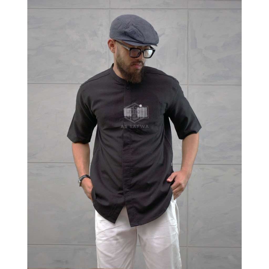 AS SAFWA Baju Kemeja Koko Kemko KM55 Pd - Zayyad Lengan Pendek