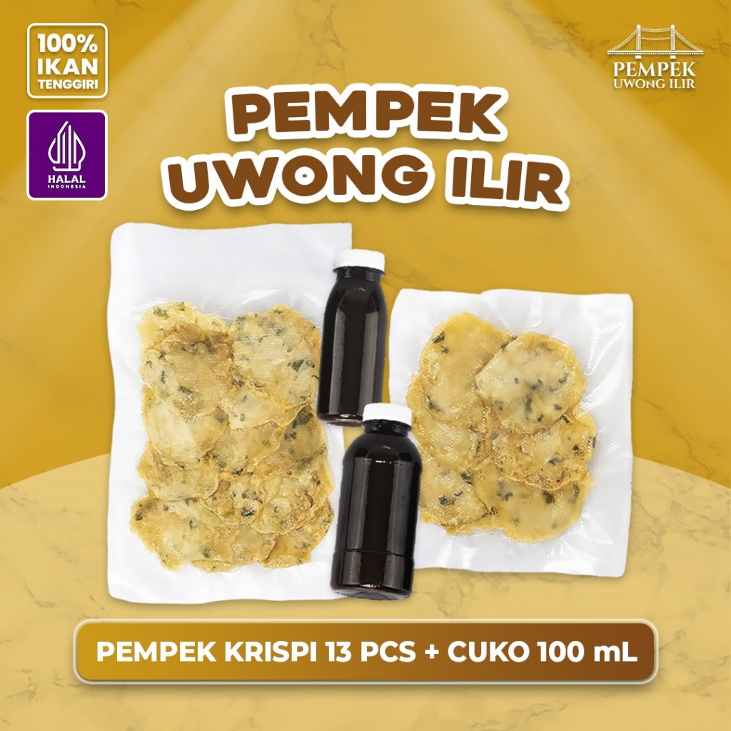 Pempek Krispi Asli Palembang Otentik isi 13pcs- Free Cuko 100ml