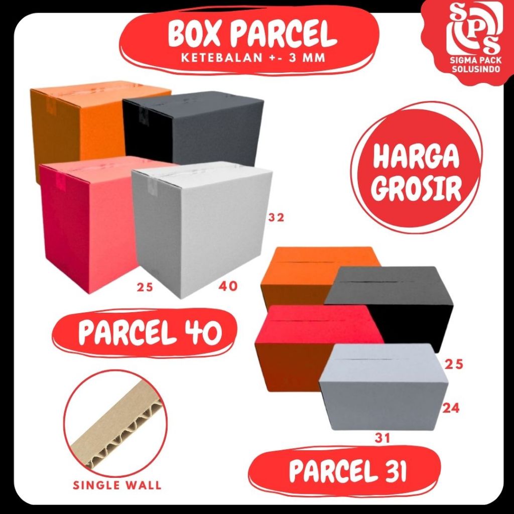 kardus Parcel 40x25x32 / 35x35x32 / 31x25x24 / 30x30x32 / 25x25x32 Box Lebaran Idul Fitri Zigma Pack