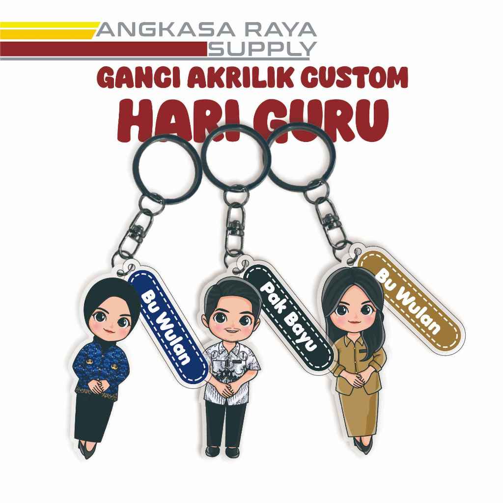 Ganci akrilik akrilik 2mm-Kado hari guru-souvenir hari guru nasional-kado buat guru