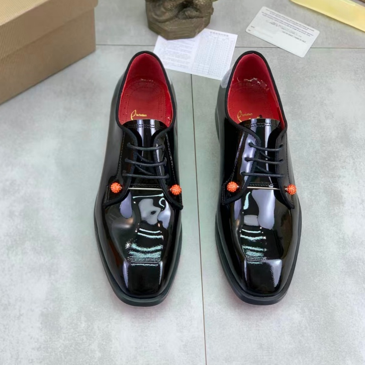 CL high-end casual red soled shoes, comfortable men's genuine leather shoes, imported cowhide Oxford