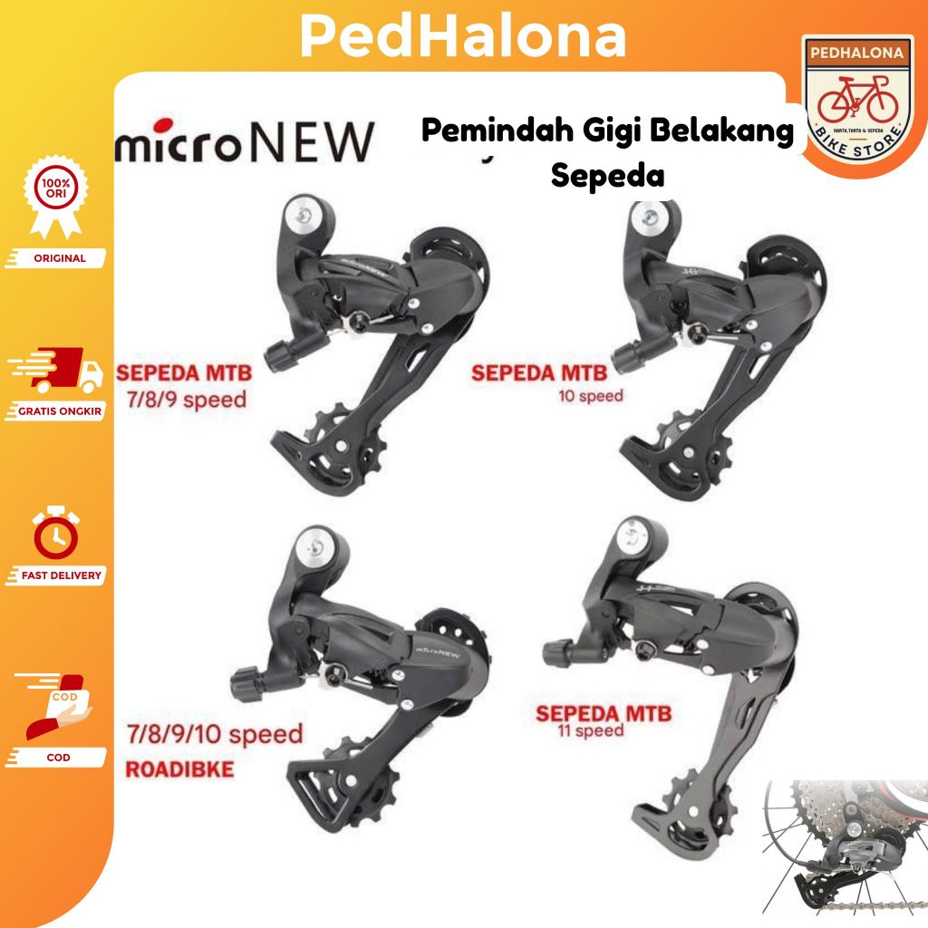 microNEW RD Sepeda MTB Roadbike Rear Derailleur 7 8 9 10 11 Speed