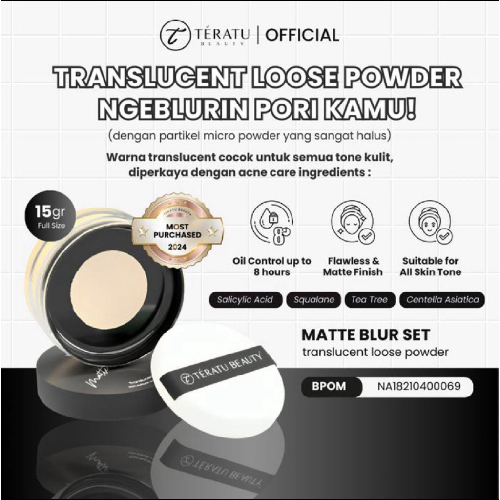 Teratu Beauty MATTE BLUR SET TRANSLUCENT LOOSE POWDER