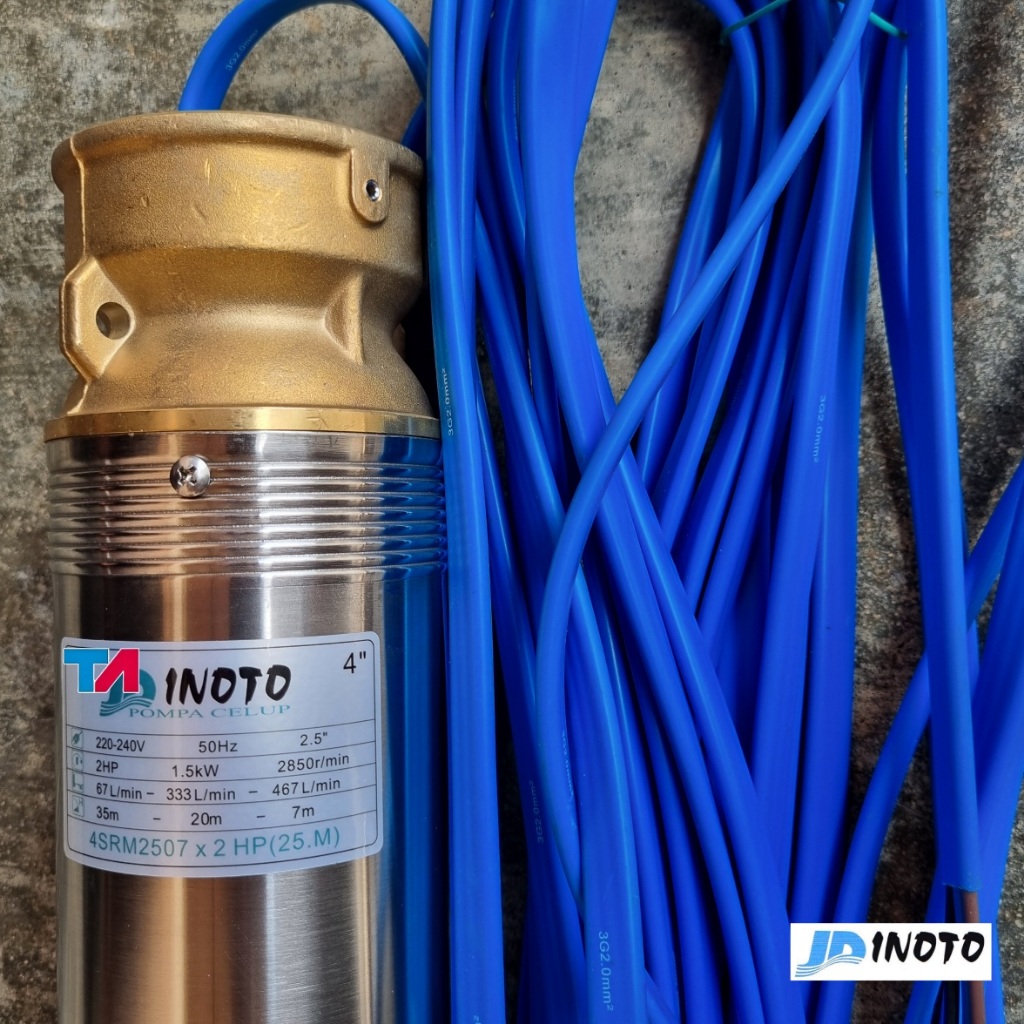 SUBMERSIBLE INOTO 4 inch 2HP + 25M KABEL