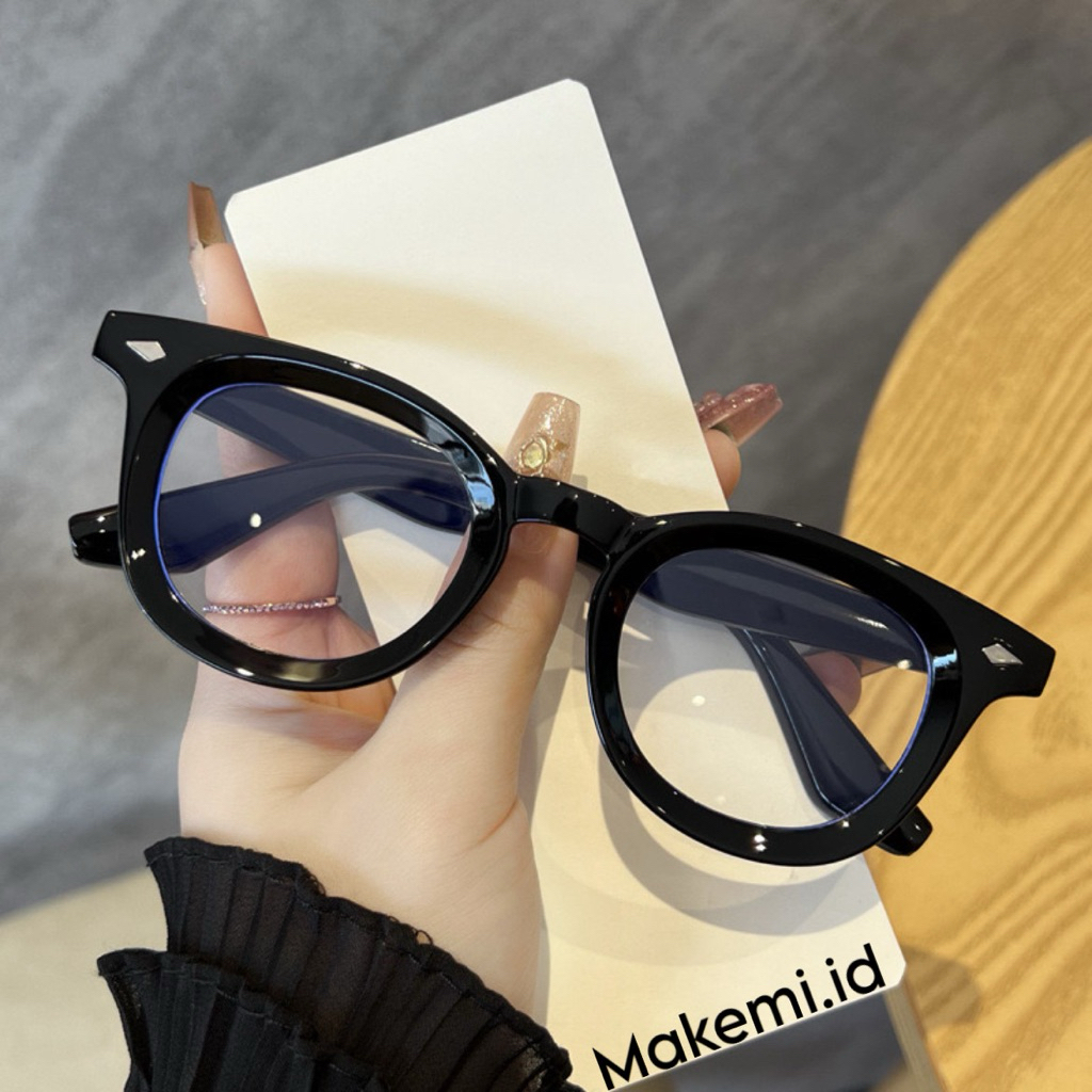 Kacamata Oval M580581-Antiradiasi Blueray-Photocromic Bluecromic-Lensa Normal Minus Plus Dan Cylinde