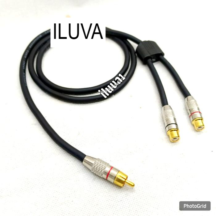 Kabel RCA Cabang 2 Cewek Female 1 Cowok Male