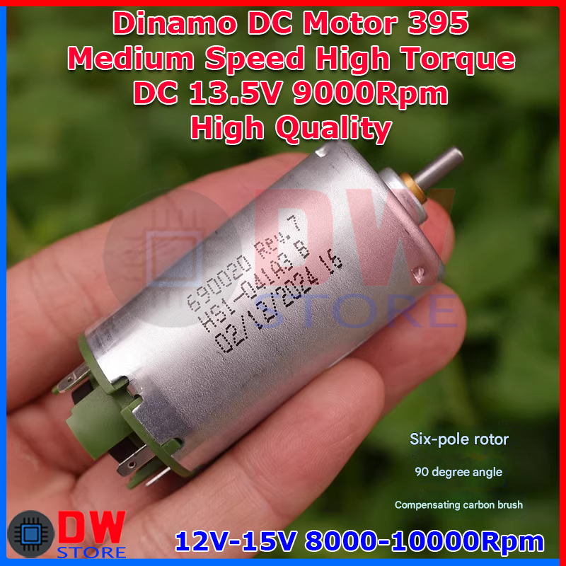 Dinamo DC Motor 395 Medium Speed High Torque DC 13.5V 12V-15V 9000Rpm Very High Quality