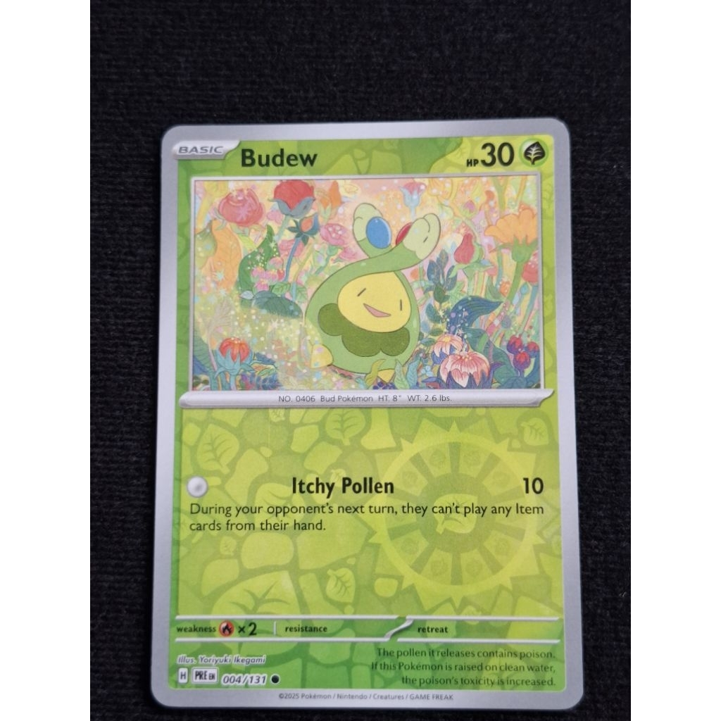 kartu pokemon original holo reverse Budew PRE 004/131