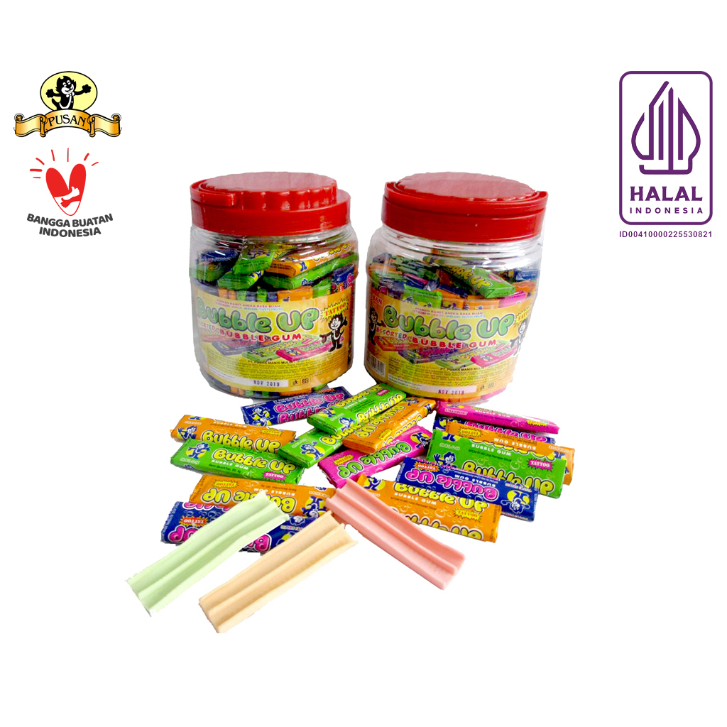 Permen Karet Pusan Bubble Up Assorted Bubble Gum