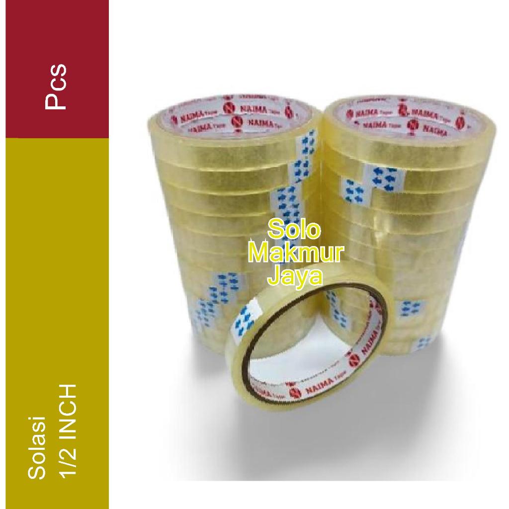 ISOLASI SOLATIP BENING / SELOTIP 12 mm 1/2 INCH x 50 YARD SOLATIP SEDANG Promo