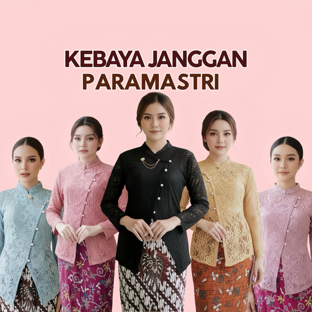 KEBAYA JANGGAN KEKINIAN KEBAYA MODERN TILLE BORDIR MUTIARA  PREMIUM KEBAYA PARAMASTRI MODERN