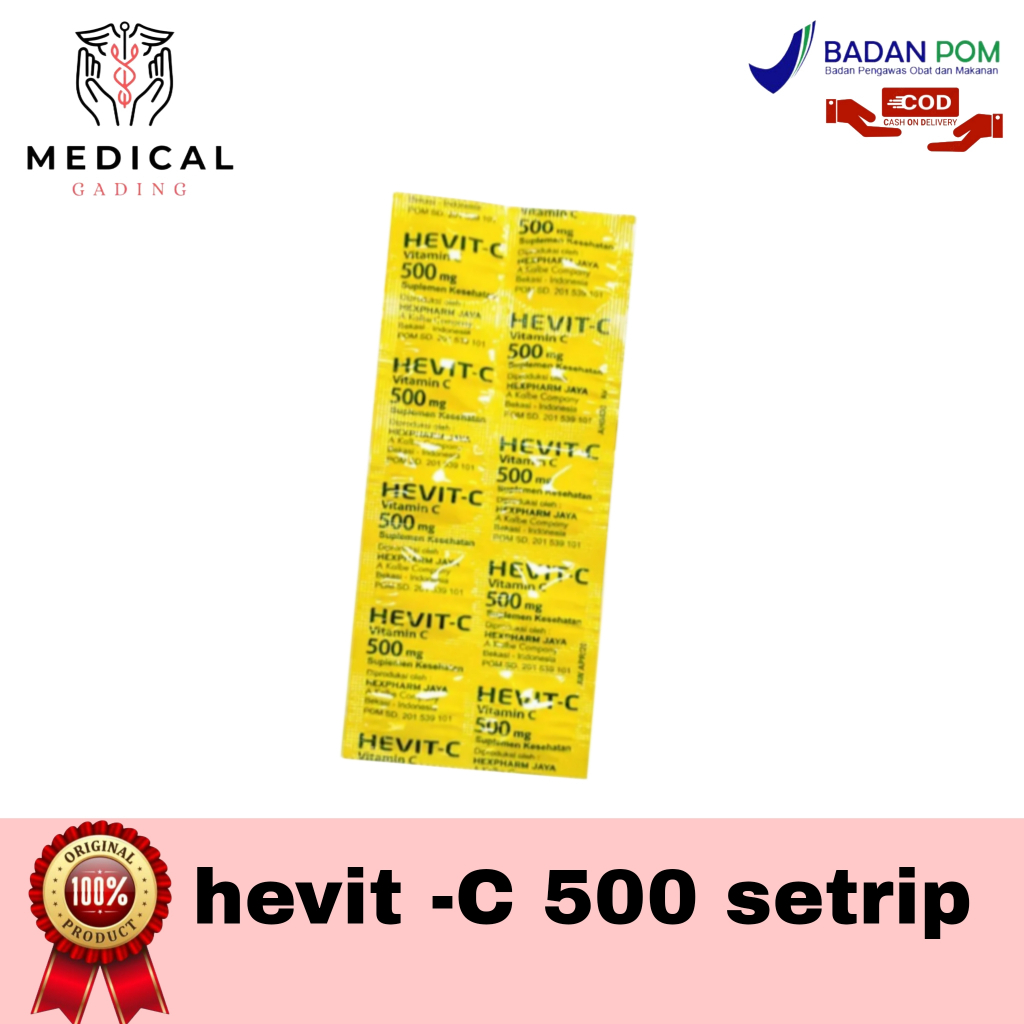 Hevit-C Vitamin C 500 mg Strip