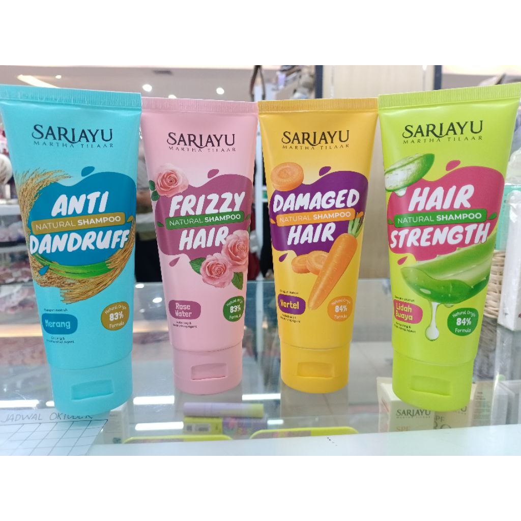 Shampo sariayu Hair Natural Shampo dandruff damaged frizzy strenght wortel lidah buaya merang mawar
