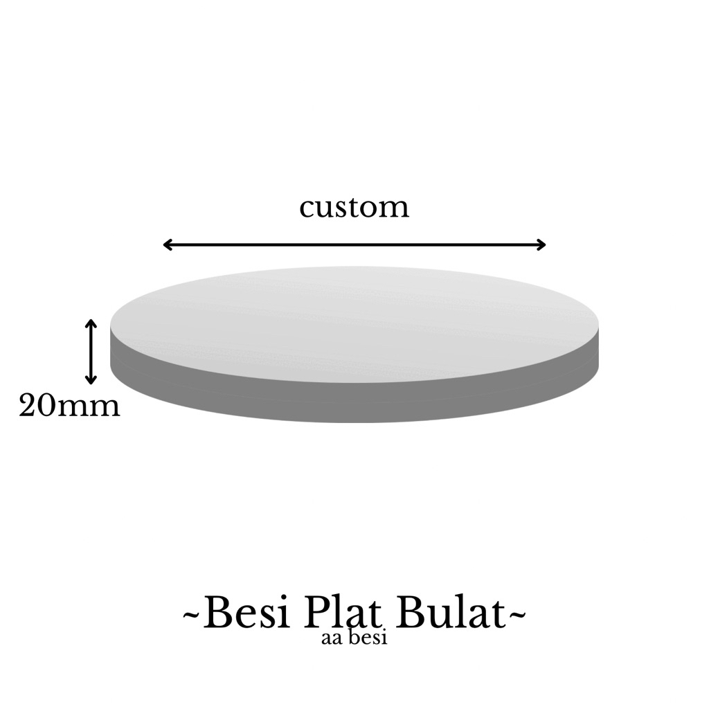 Besi Plat Bulat Tebal 20mm Diameter 430mm