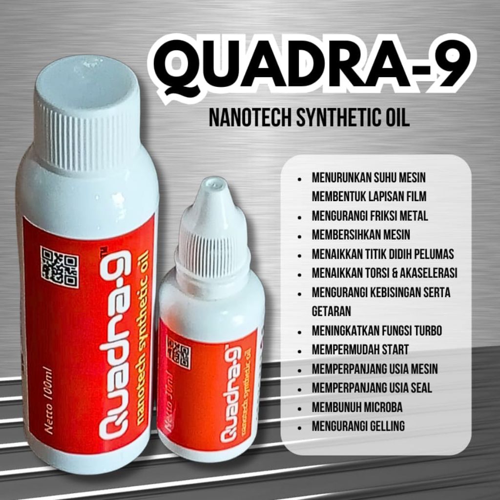 Quadra 9 Maksimalkan Oli mesin Motor dan Mobil