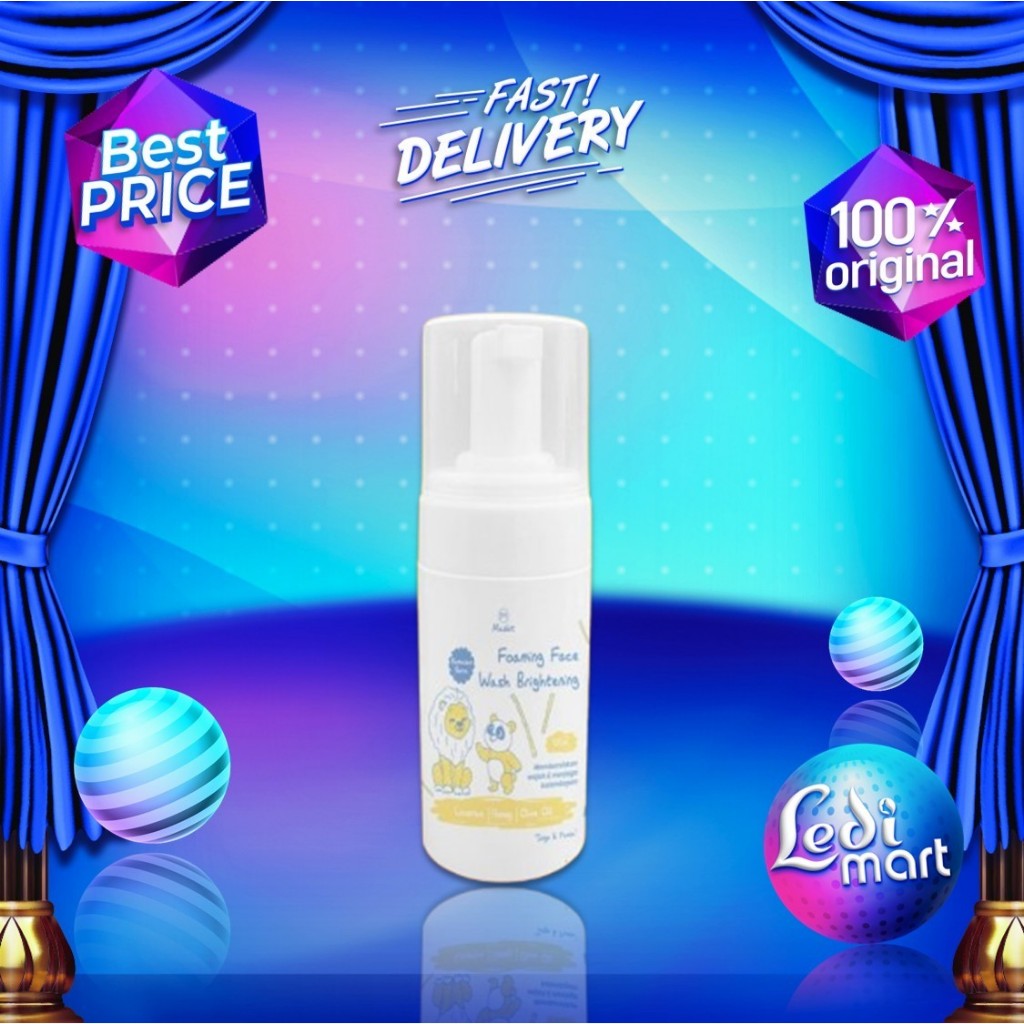 Maskit Baby & Kids Foaming Face Wash 100ml | Sabun Cuci Muka Bayi & Anak | Mencerahkan | Ledi