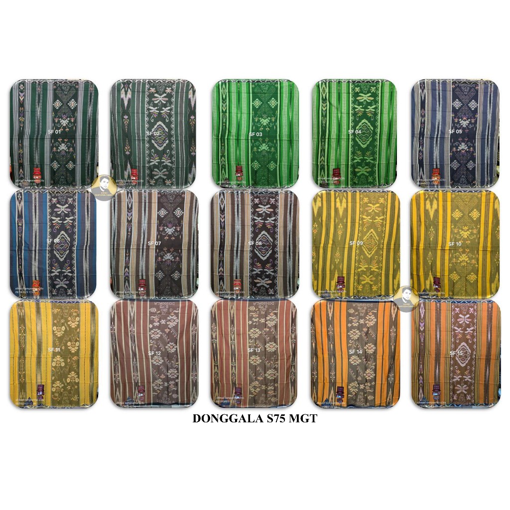 Sarung donggala S75 MGT motif mustamin gunung timbul