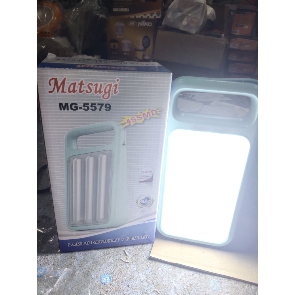 Lampu Emergency + senter  Matsugi MG-5579 / lampu darurat  emergency dan senter dikota pontianak