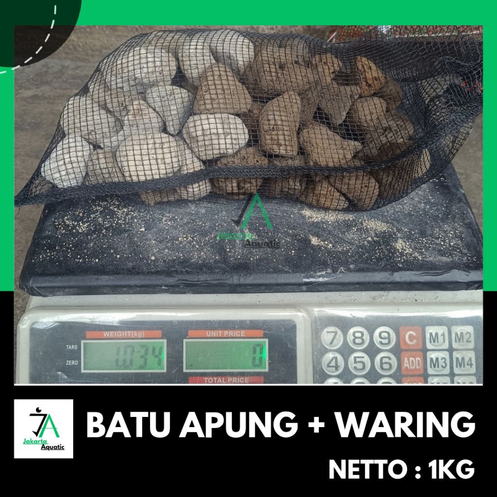batu apung plus waring 1kg / batu apung mediafilter / batu apung / media filter