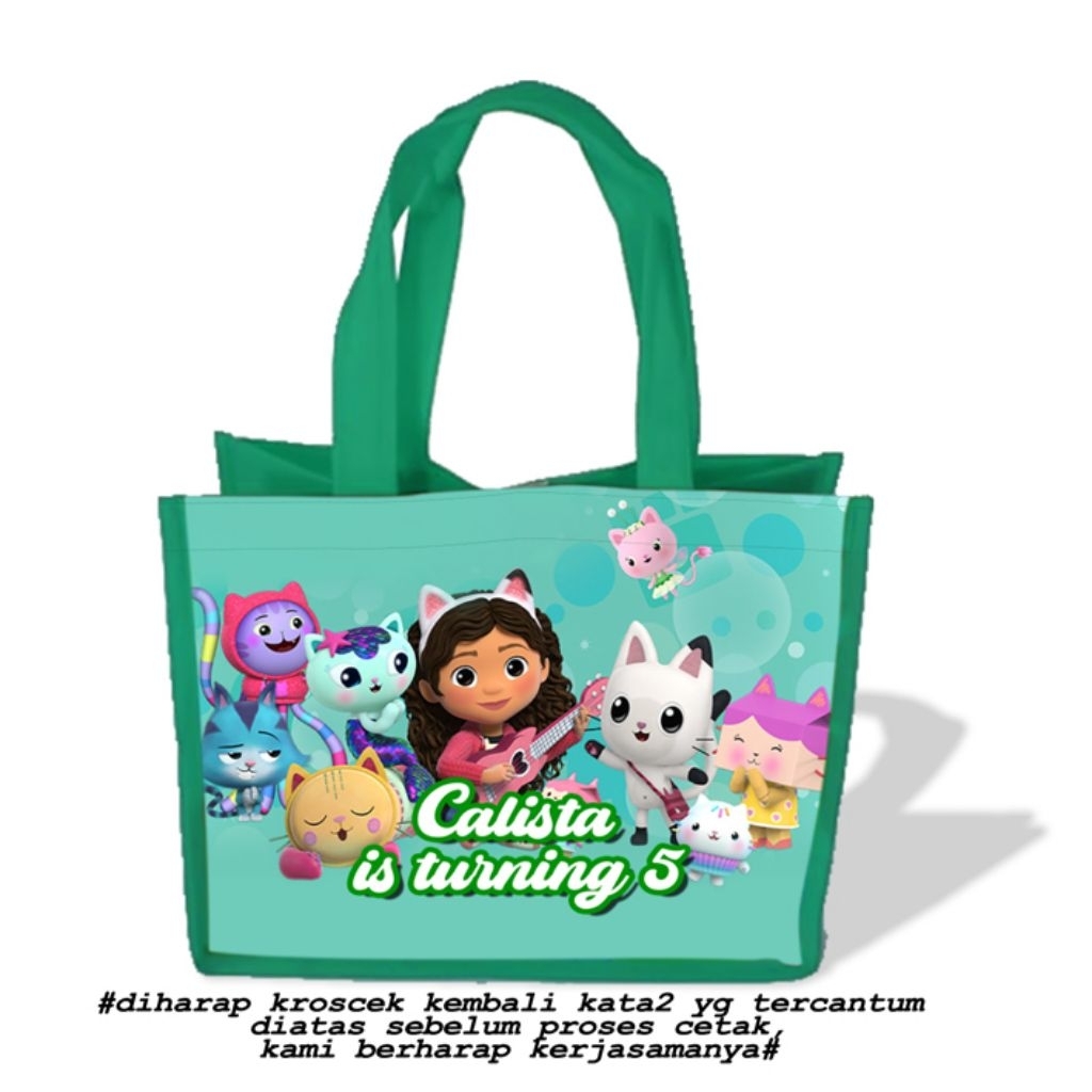 tas ulang tahun kuromi custom/tas ulang tahun anak karakter/tas goodie bag ulang tahun unicorn/tas u