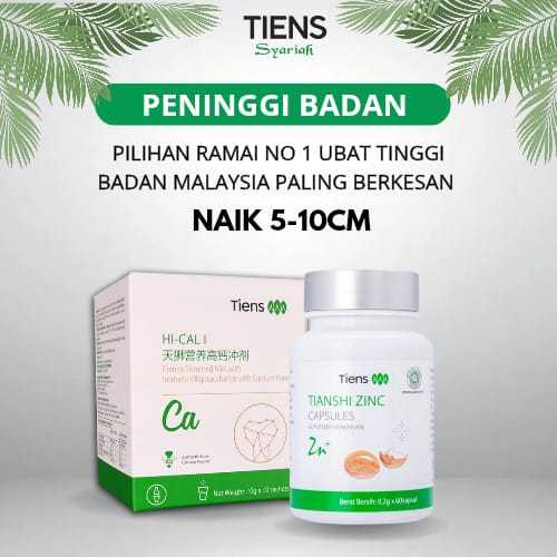 PAKET PENINGGI BADAN TIENS ORIGINAL SUPLEMENT KALSIUM TIENS PENINGGI BADAN CEPAT TINGGI