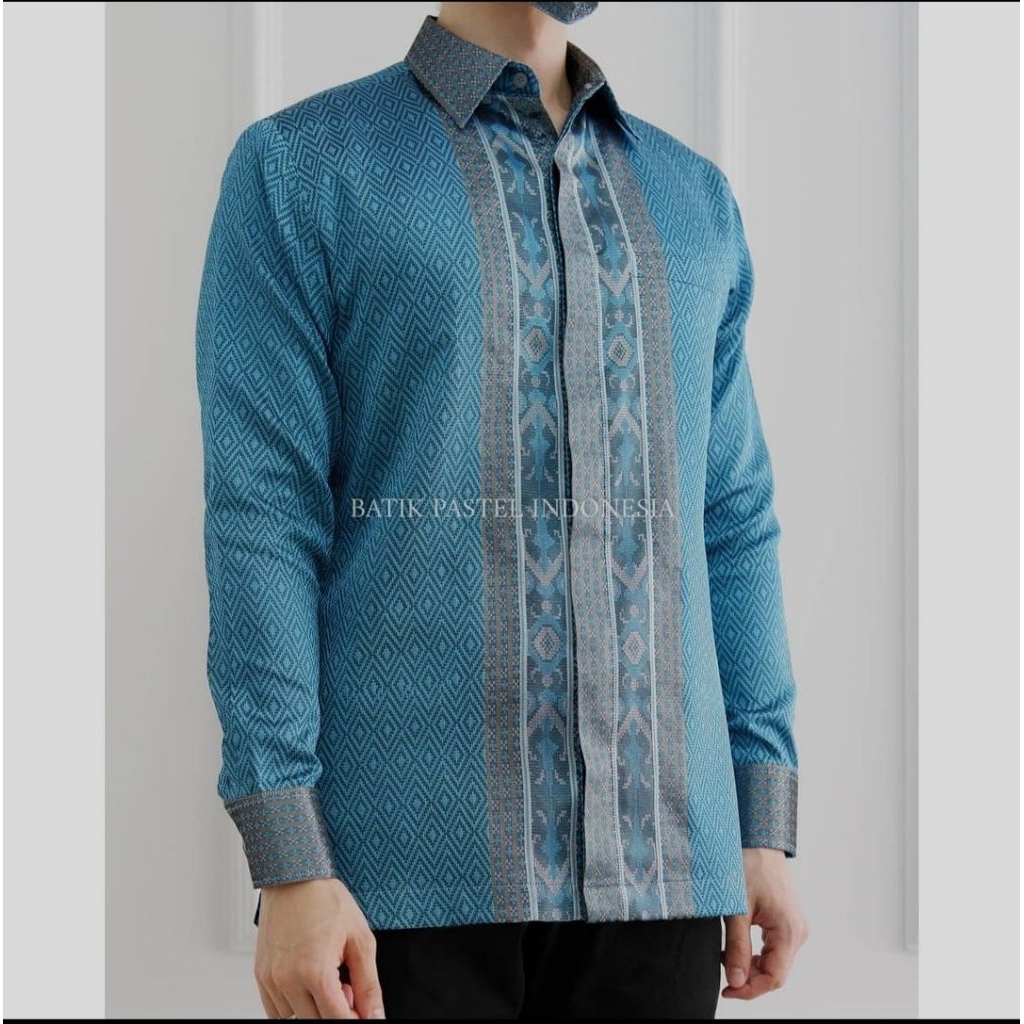 Kemeja lengan panjang, kemeja tenun baron, kemeja songket baron