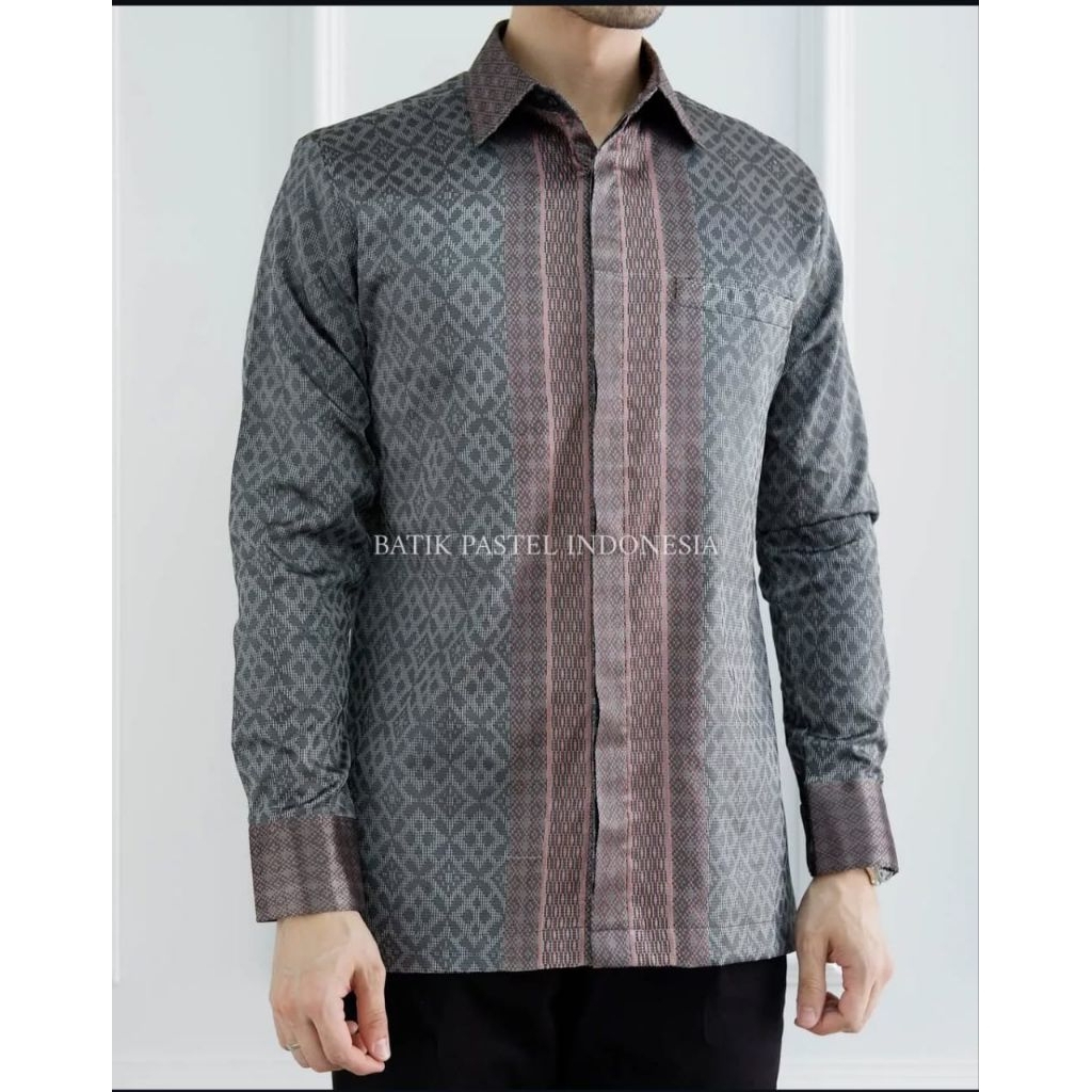Kemeja lengan panjang, kemeja tenun baron, kemeja songket baron