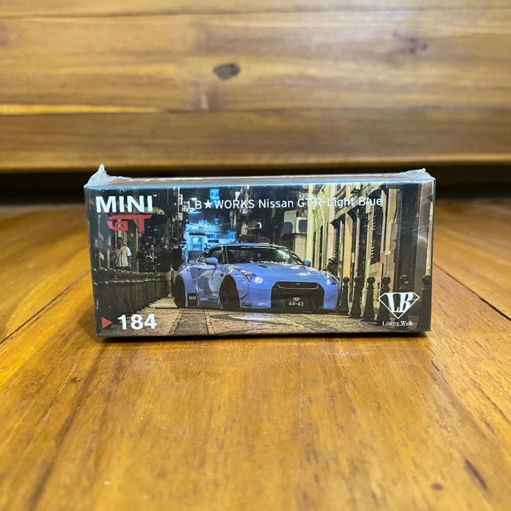 Mini GT 184 LB work Nissan GTR R35 light Blue Macau (Sealed)
