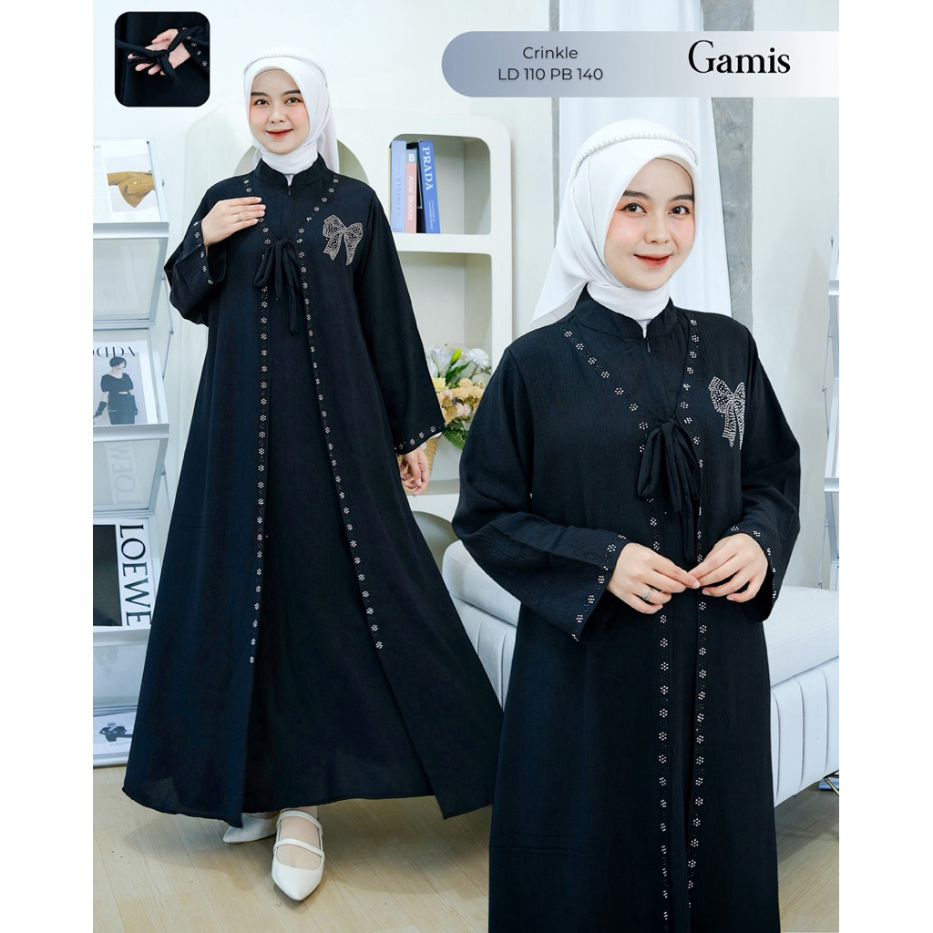 ABAYA ALUNA CRINCLE PREMIUM//ABAYA MEWAH//ABAYA SIMPLE//ABAYA KEKINIAN//