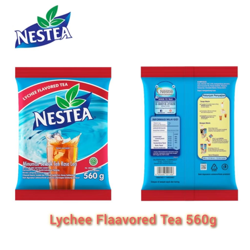 Nestea Lychee Tea 560gr - Teh Leci Bubuk Halal MUI, Cocok untuk Usaha Minuman