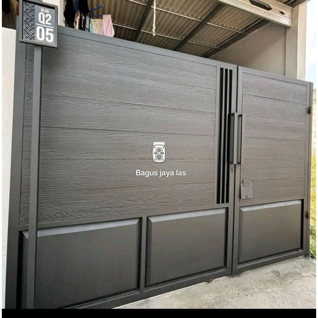 pintu gerbang besi pagar sliding minimalis modern