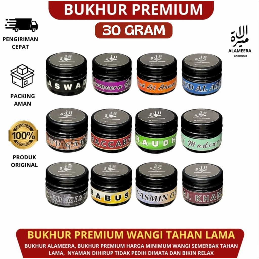 Bukhur Premium Alameera Asli Wangi Tahan Lama / Bakhoor Buhur Dupa Arab / Buhur Murah
