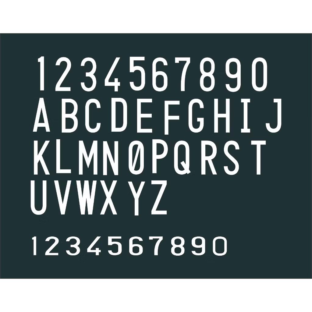 STICKER ANGKA PLAT TERBARU WARNA HITAM - PLAT MOTOR - PLAT MOBIL