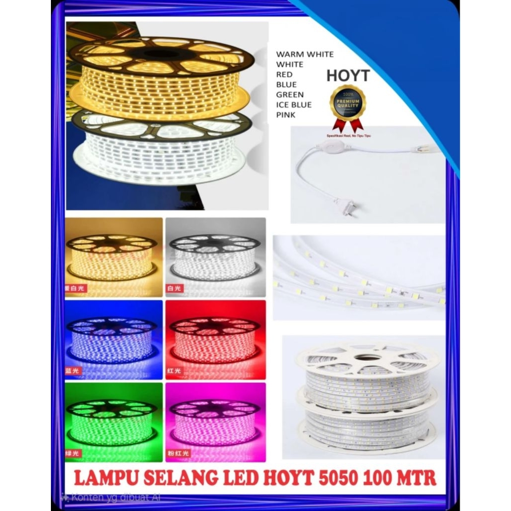 Lampu LED Strip Selang HOYT 5050 Per Meter