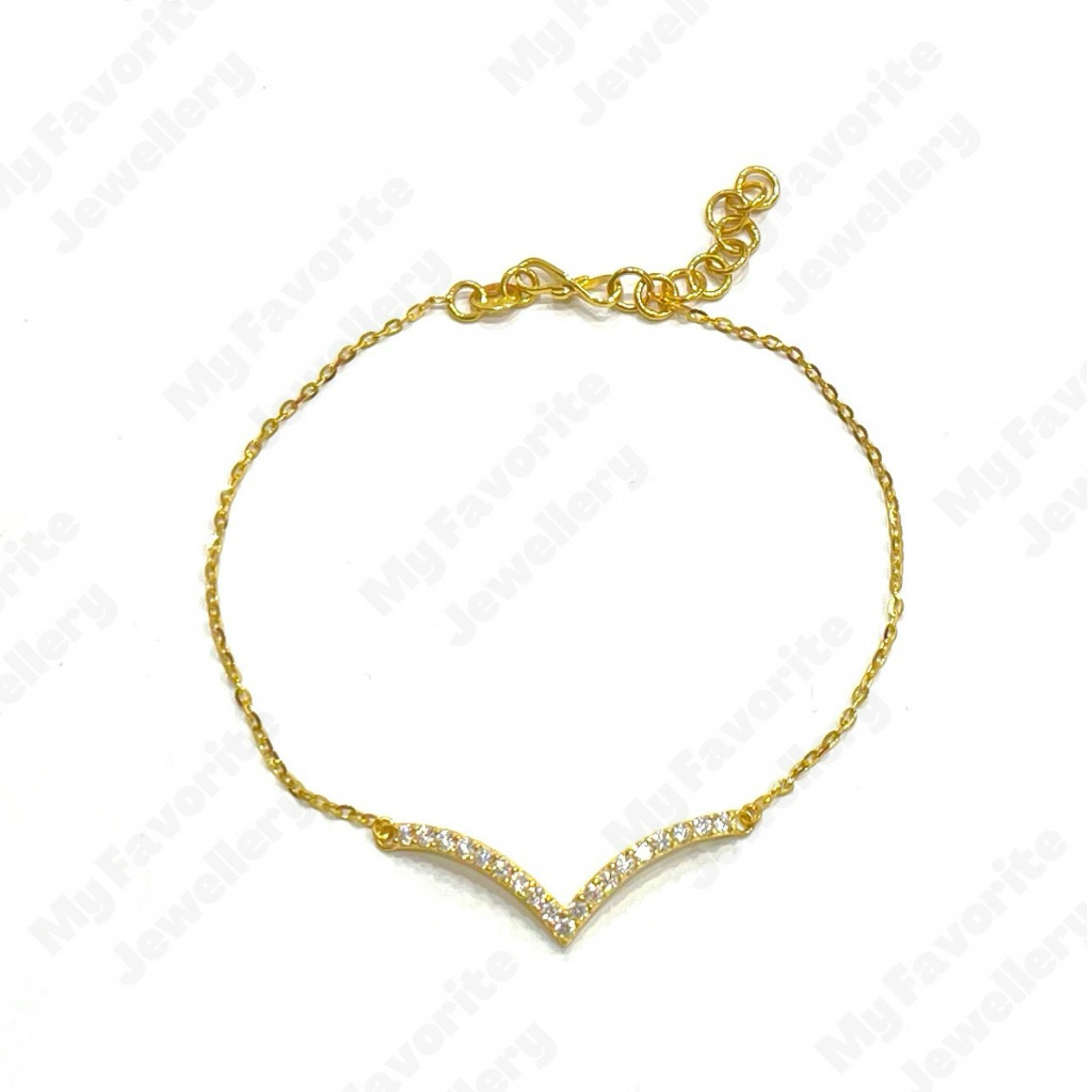 Gelang Fancy Aurel Emas Asli Kadar 875 20K