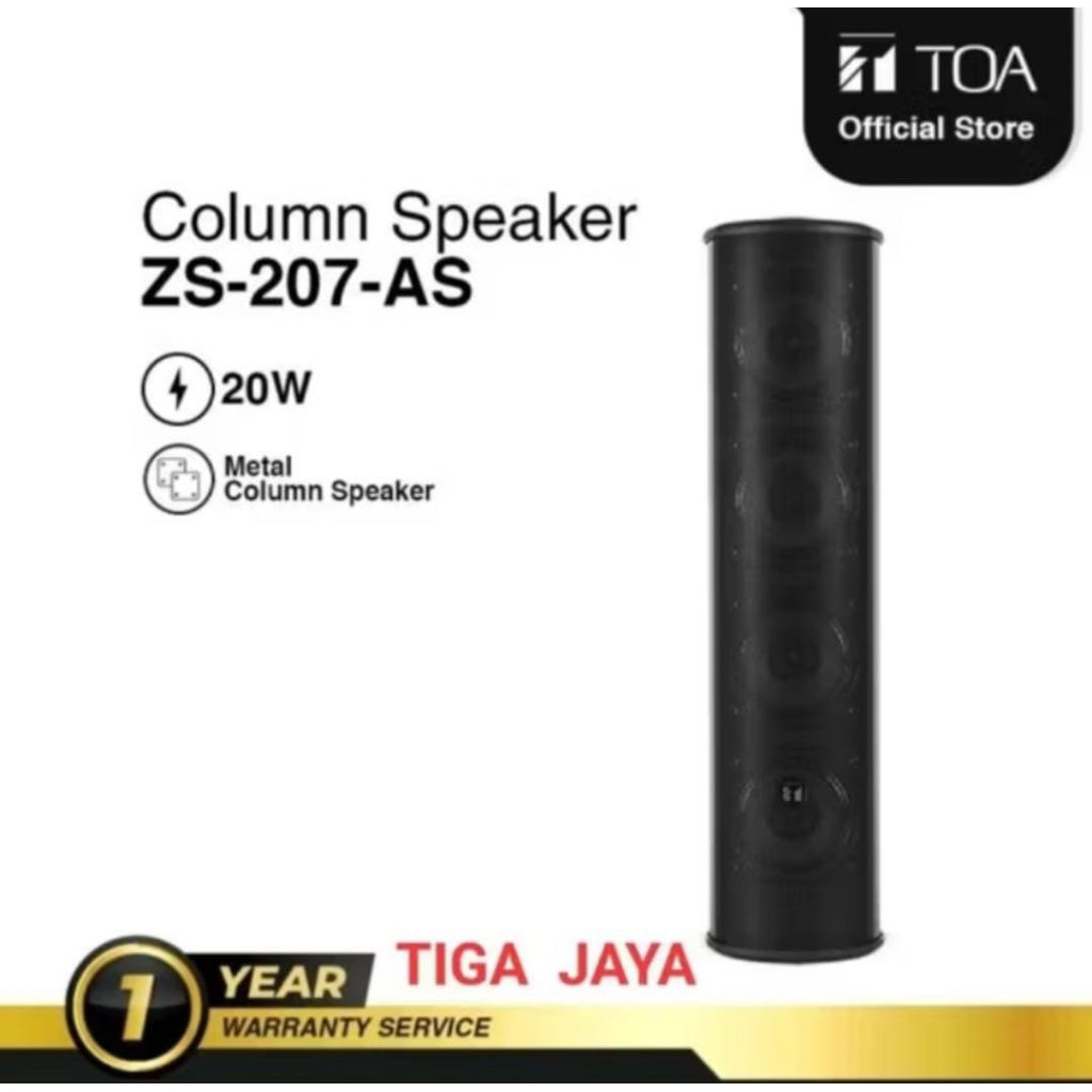Speaker Column TOA ZS 207 Speaker Kolom Dinding Metal TOA ZS 207 20 watt Gantinya ZS 202