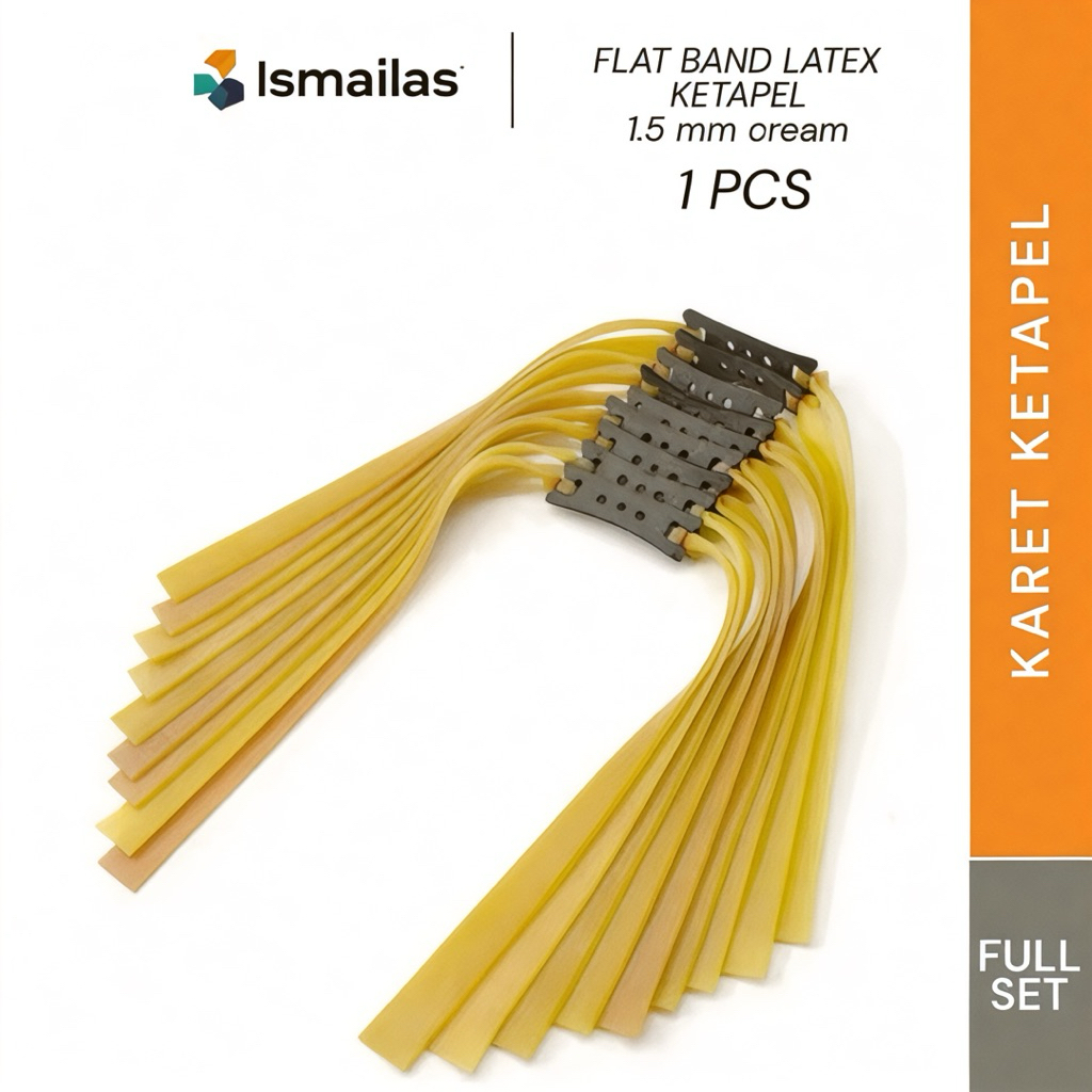 karet ketapel flat band 1.5mm cream / karet ketapel