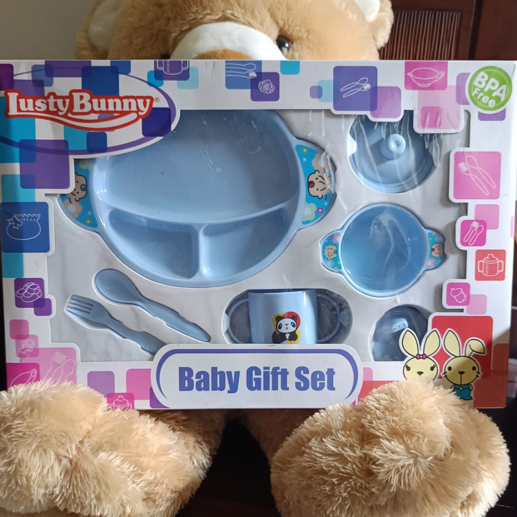 PRELOVED - Lusty Bunny Feeding Set | Set Alat Makan Bayi Mpasi