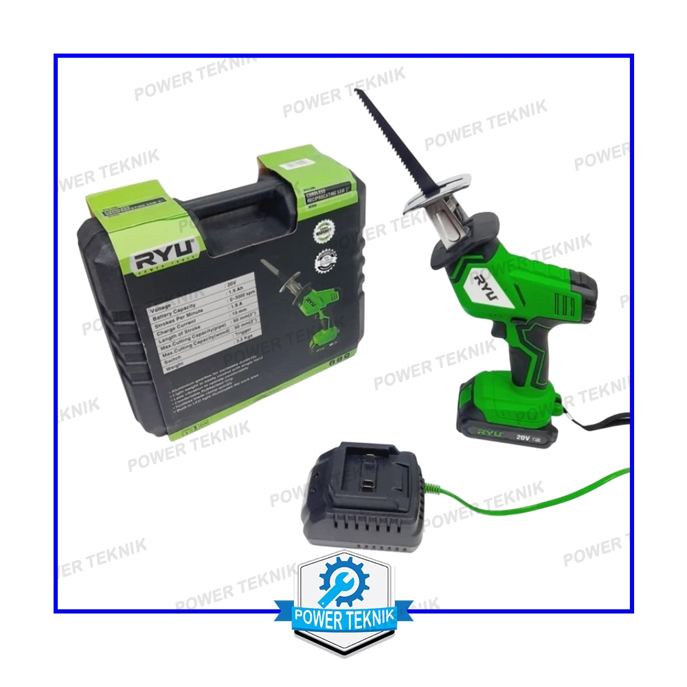RYU RCRS2 Cordless Reciprocating Saw Mesin Gergaji Mini Baterai 20V RCRS 2 Gergaji Batre