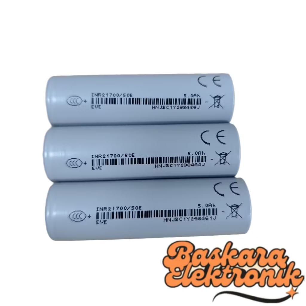 BATTERY CELL LITHIUM 21700 EVE 3.7V 5000MAH BARU ORIGINAL 5C