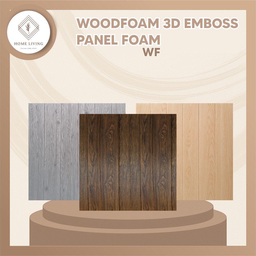 WoodFoam 3D Kayu Klasik Emboss Panel Foam HomeLiving