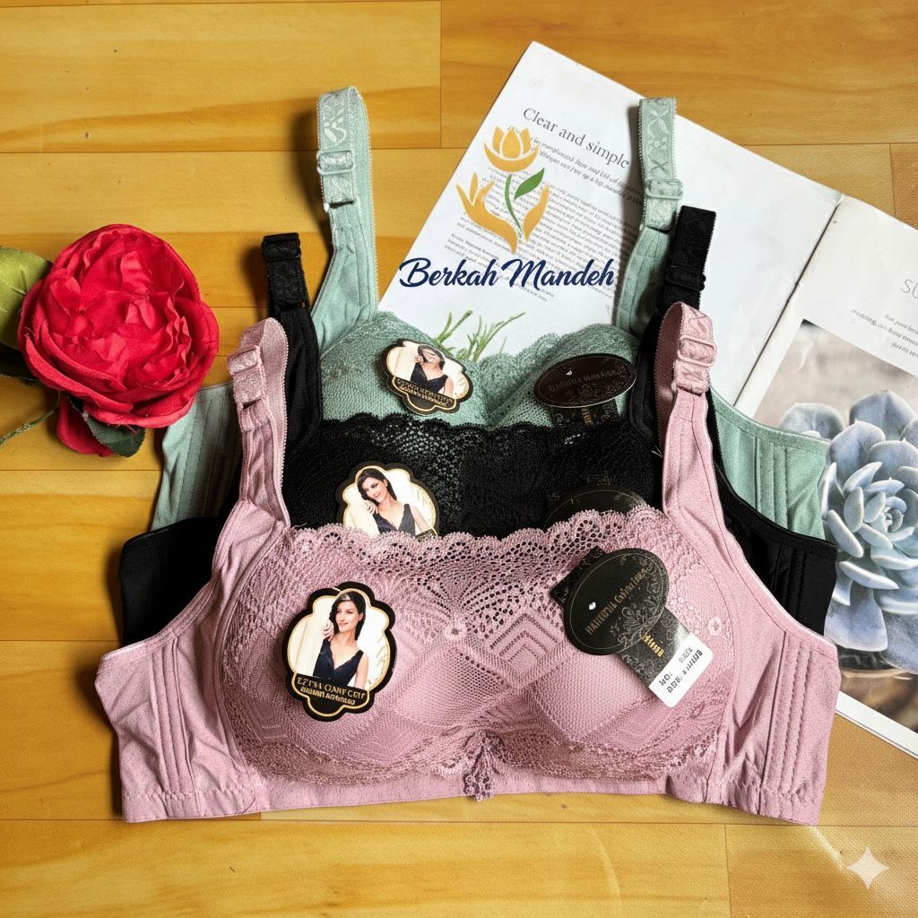 BH KEMBEN WANITA HANABRA 603 TANPA KAWAT BUSA TIPIS CUP C