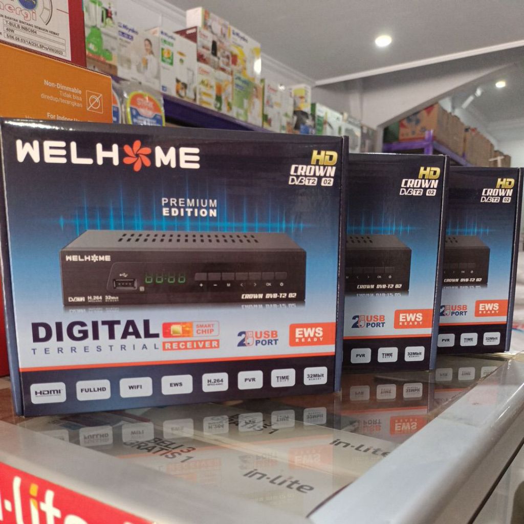 SET TOP BOX WELHOME DVB T2 DIGITAL TERRESTRIAL RECEIVER