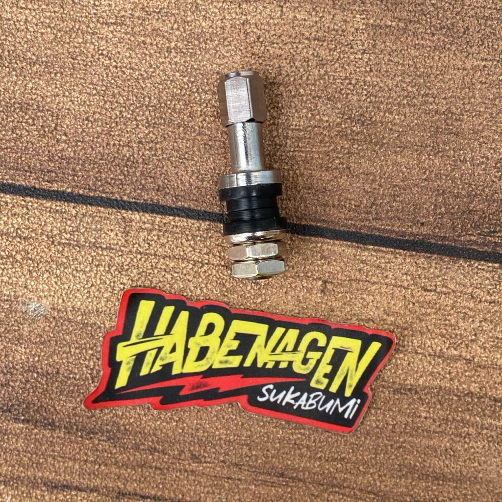 Pentil Ban Tubeless Tubeles Tubles Besi Panjang 45mm 4.5cm Set Tutup Pentil Stainles Stainless