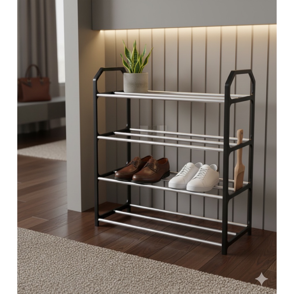 Rak Sepatu Plastik Susun 5 Tingkat