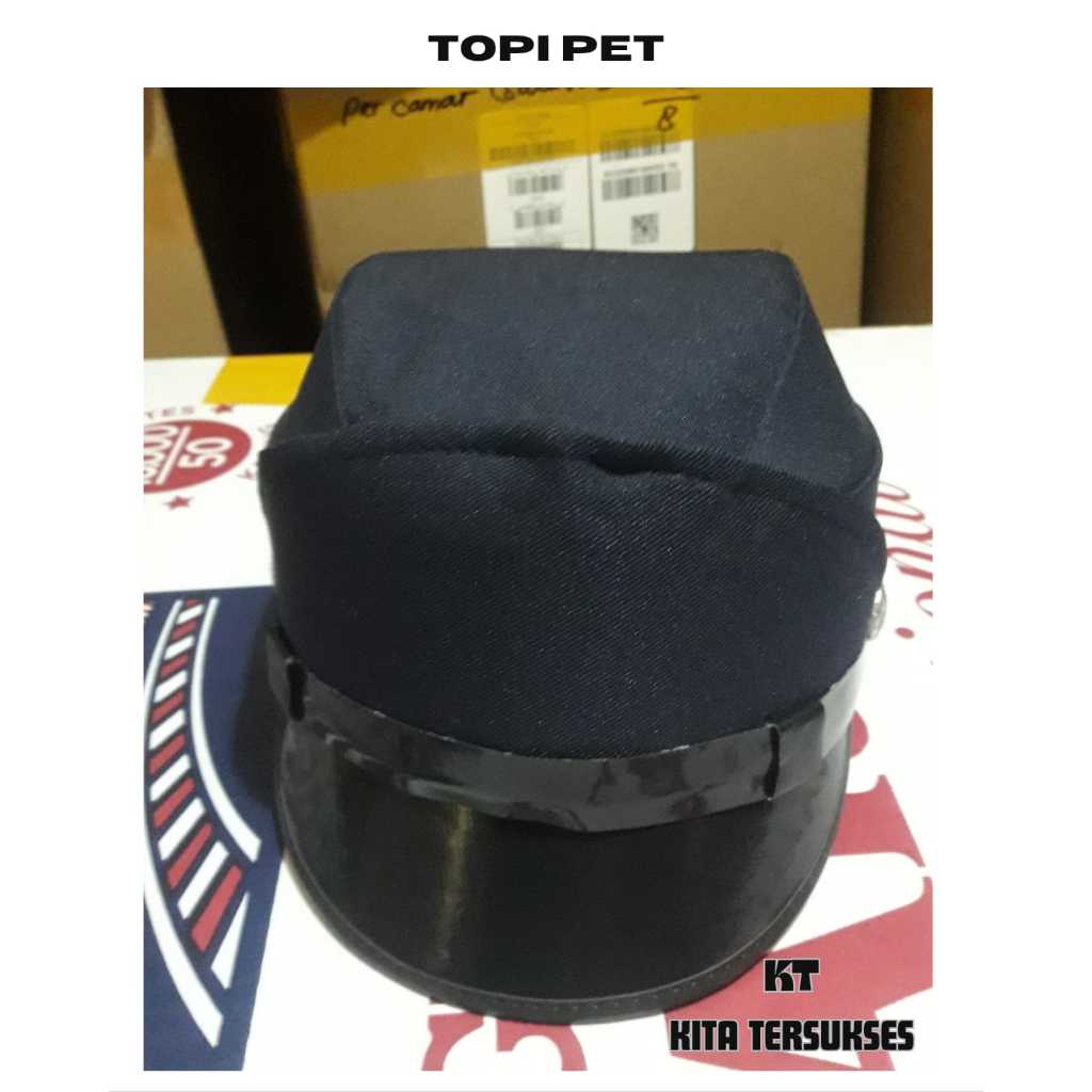 Topi Pet Biru Dongker Polos
