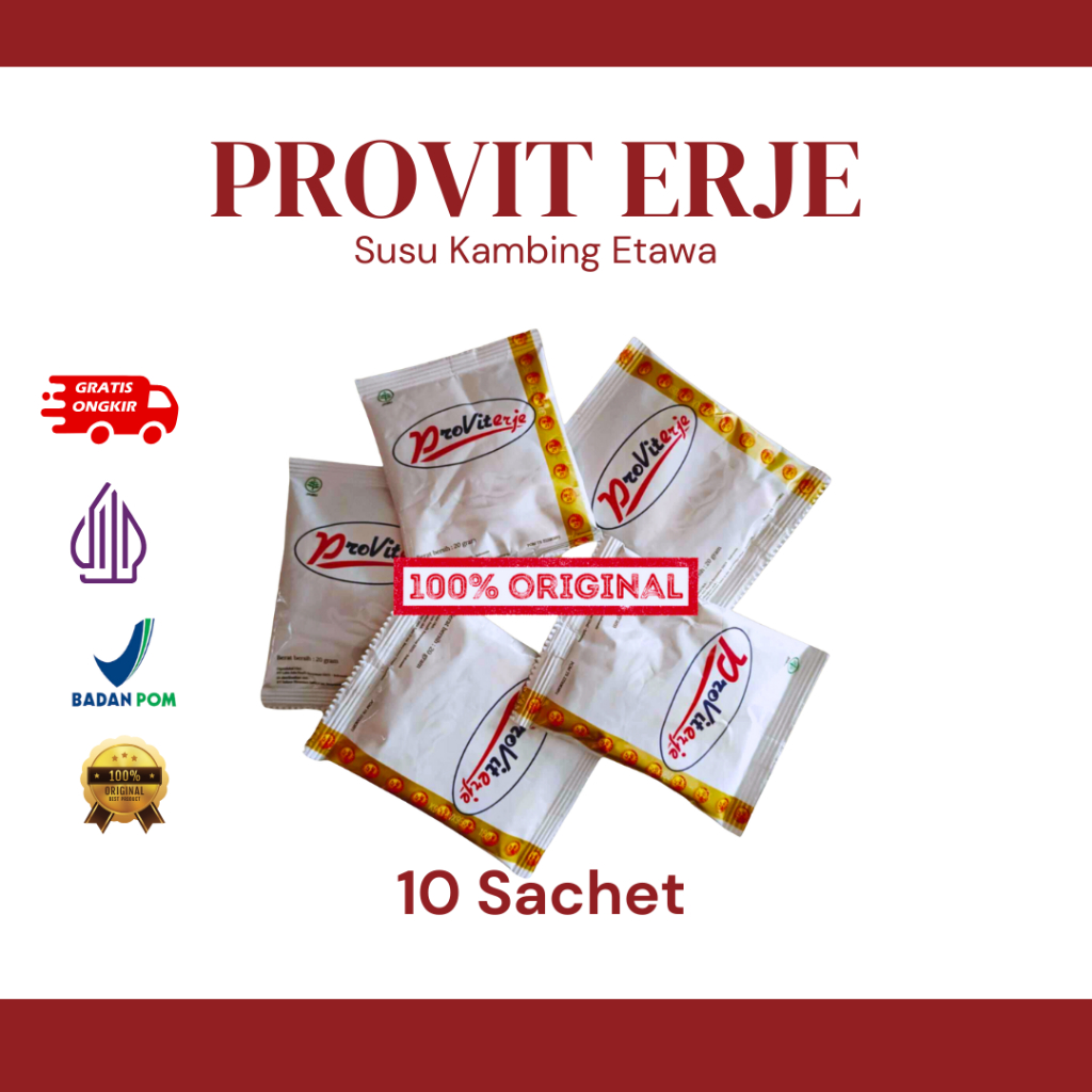 10 Sachet Susu Kambing Etawa Provit Erje Original